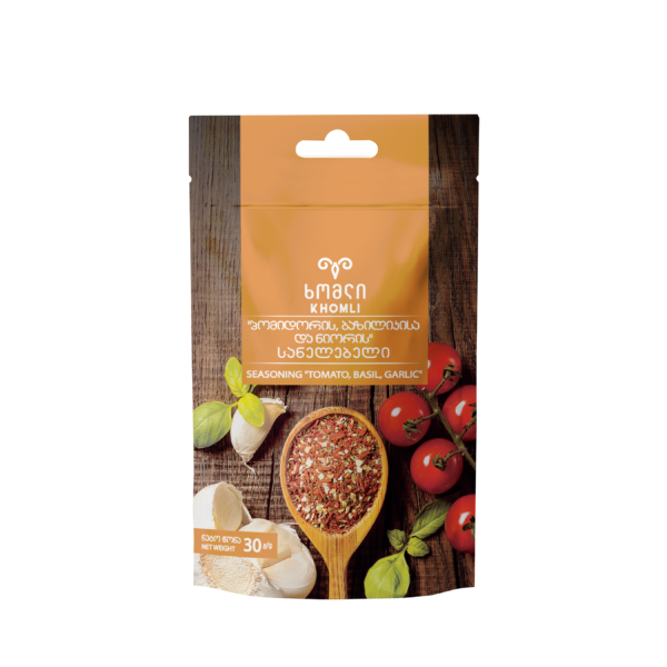 პომიდორის ბაზილიკისა და ნიორის სანელებელი 30 გრ